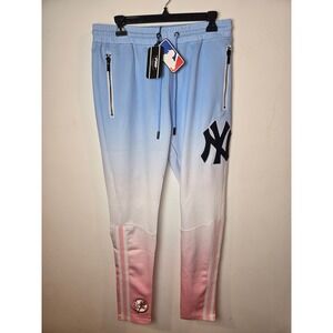 Pro Standard New York Yankees Ombre Track Pants Blue White Pink Mens L